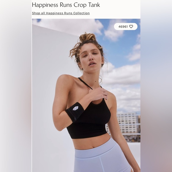 🛑 SOLD OUT 🛑 Free People Movement Happiness Runs Crop Top Black XL NEW - Picture 4 of 13